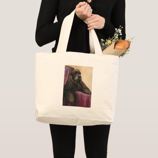 "Chocolate Cocker Spaniel"-Canvas tas voor honingk (Voorkant (product))