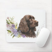 Chocolate Cocker Spaniel in Lilacs Muismat (Met muis)