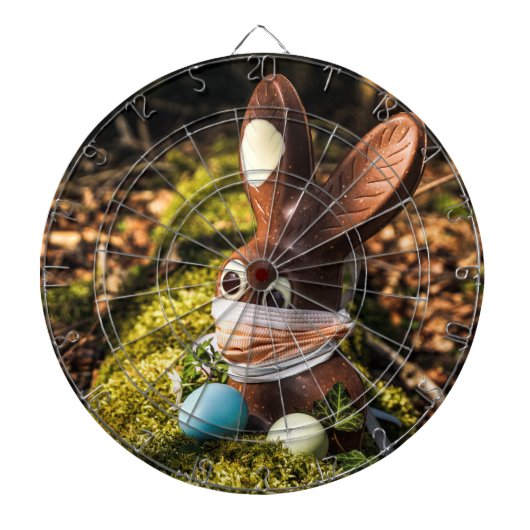 Chocolate Corona Easter Bunny Dartbord (Voorkant)