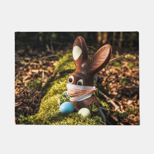 Chocolate Corona Easter Bunny Deurmat (Voorkant)