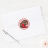 Chocolate Covered Cherry Cordial Valentijnsdag Ronde Sticker (Envelop)