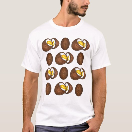 Chocolate Cream Egg Eggs Happy Easter Snoep T-shir T-shirt (Voorkant)