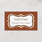 Chocolate Cream Pattern Visitekaartje (Voorkant)