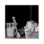 Chocolate cream scoop rubberstempel (Afrduk)