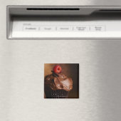 Chocolate Cupcake met frambozentopslag Magneet (Insitu (Vaatwasser))