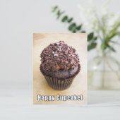 Chocolate Curl Chocolate Happy Cupcake Briefkaart (Staand voorkant)
