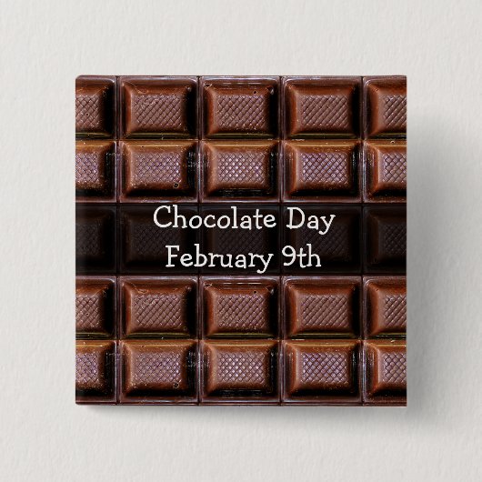 Chocolate Day February Food Holiday Button (Voorkant)