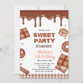 Chocolate dessert theme party invitation (Devant)