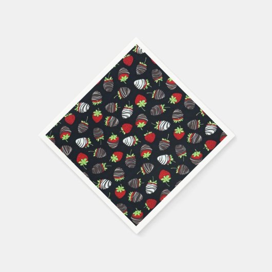 Chocolate Dipped aardbeien Pattern Napkins Servet (Hoek)