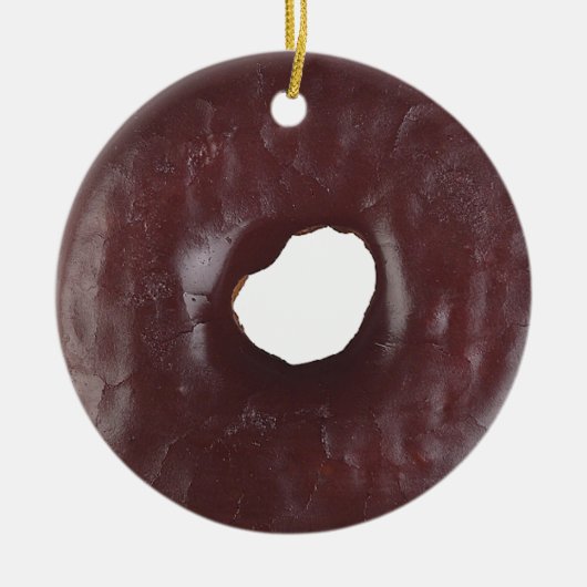 Chocolate Donut Keramisch Ornament (Voorkant)