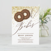 Chocolate Donut Oh Babies Twins Baby shower Kaart (Staand voorkant)