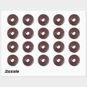 Chocolate Donut Ronde Sticker (Vel)