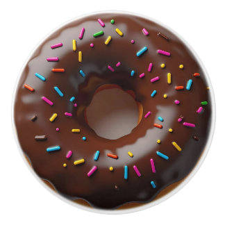 Chocolate Donut with Sprinkles Keramische Knop