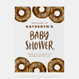 Chocolate Donuts Baby shower Welkom Acryl Bord