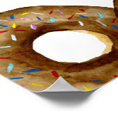 Chocolate Donuts Baby shower Welkom Poster (Hoek)