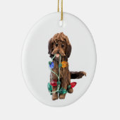 Chocolate Doodle Dog Ornament (Rechts)