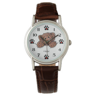 Chocolate DOODLE Hondenhorloge Horloge