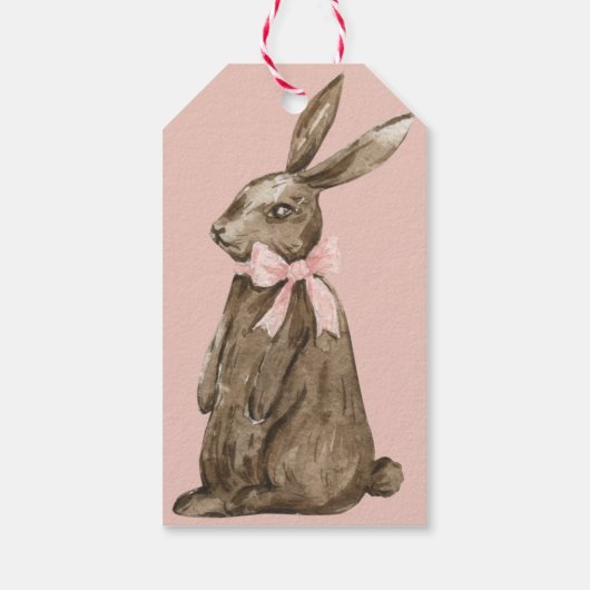 Chocolate Easter Bunny Cadeaulabel (Achterkant)