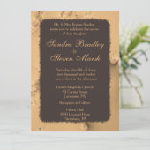 Chocolate Elegance Wedding Invitation Kaart (Staand voorkant)