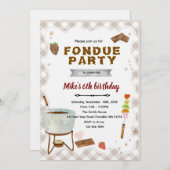 Chocolate Fondue Invitation Kaart (Voorkant / Achterkant)