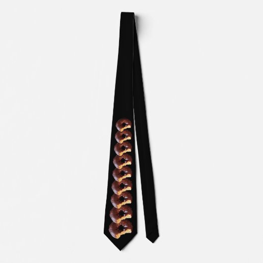 Chocolate Frosted Donut Food Photography Pattern Stropdas (Voorkant)