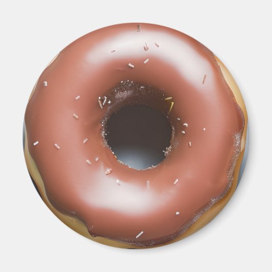 Chocolate Frosted Donut met sprinken Magneet (Voorkant)