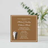 Chocolate Gay Wedding Invitation Kaart (Staand voorkant)