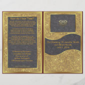 Chocolate Gold Deluxe Wedding Programme (Voorkant)