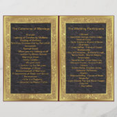 Chocolate Gold Deluxe Wedding Programme (Achterkant)