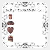 Chocolate Grateful Bullet Journal-Stickers Vierkante Sticker (Voorkant)