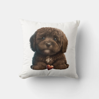 Chocolate Havanese Puppy Love Design van HavaHug Kussen