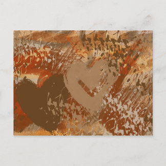 Chocolate Heart Abstract Pattern Briefkaart