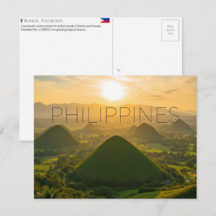 Chocolate Hills, Bohol, Filipijnen Reis Briefkaart