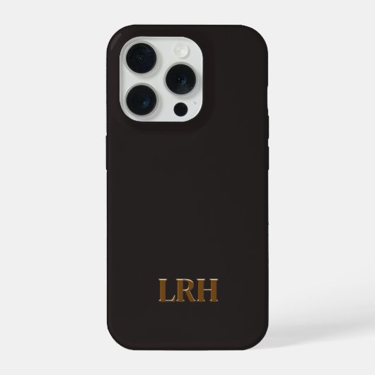Chocolate Honey Minimalist Initial Monogram  (Verso)