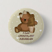 Chocolate Ice Cream Beer Button (Voorkant)