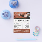 Chocolate Ice Cream, Ice Cream Parlor Adverteren Flyer (Enkel)