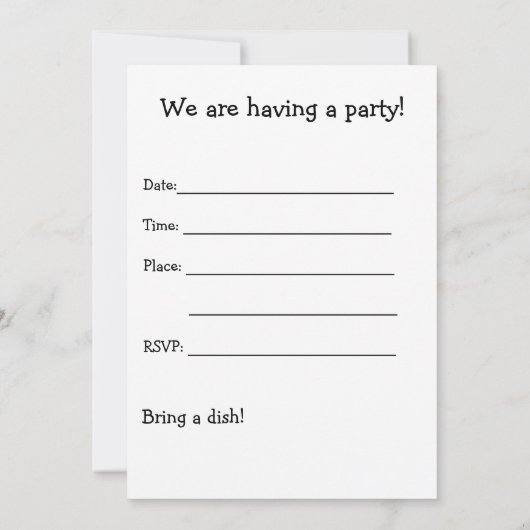 Chocolate Ice Cream Sundae Party-uitnodiging Kaart (Achterkant)