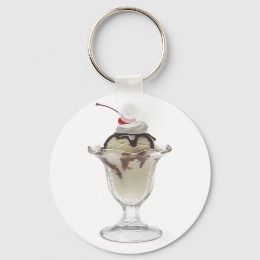 Chocolate Ice Cream Sundae Sleutelhanger (Voorkant)