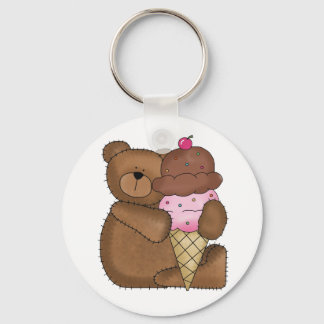 Chocolate Ice Cream Teddy Sleutelhanger