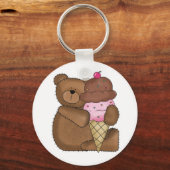 Chocolate Ice Cream Teddy Sleutelhanger (Voorkant)