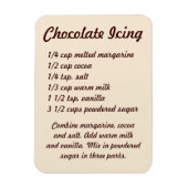 Chocolate Icing Recipe Fridge Magnet (Vertical)