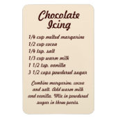 Chocolate Icing Recipe Fridge Magnet (Vertical)