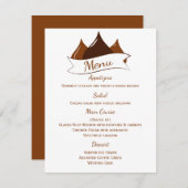 Chocolate Kisses Bruin en Wit Menu Kaart (Voorkant / Achterkant)