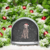 Chocolate Lab Christmas Tree Dog Puppy Watercolor  (Noël)