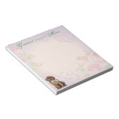 Chocolate Lab Heart mama Notitieblok (Schuin)