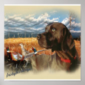 Chocolate Lab Hunts Poster (Voorkant)