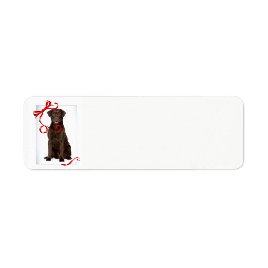 Chocolate Lab Kerst retour adreslabels Etiket (Voorkant)