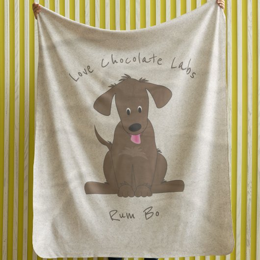 Chocolate Lab Love·Custom Fleece Deken