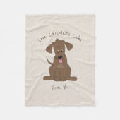 Chocolate Lab Love·Custom Fleece Deken (Voorkant)