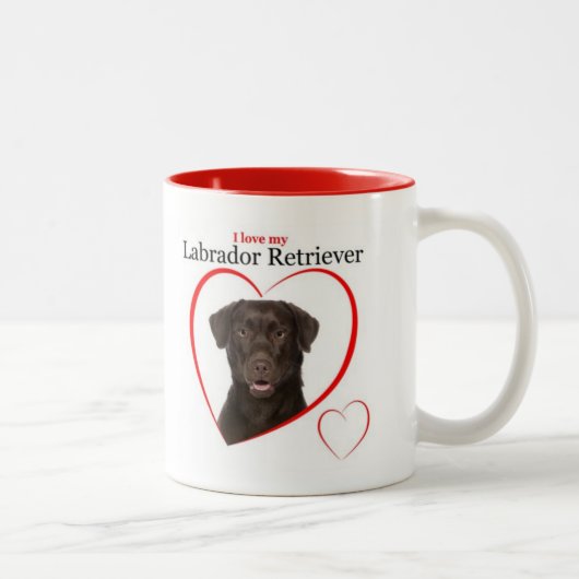 Chocolate Lab Love Mok (Rechts)